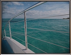 Port Side 28 x 36.5 Canvas Wrap Silver Frame LE to 40   850.00