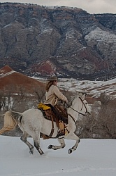 Winter Riding Western Vertical