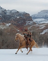 Winter Riding Western Vertical