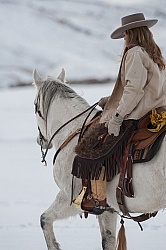 Winter Riding Western Vertical