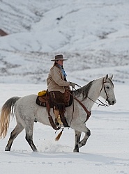 Winter Riding Western Vertical