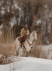 Winter Riding Western Vertical