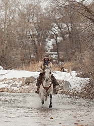Winter Riding Western Vertical