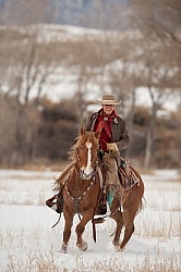 Winter Riding Western Vertical