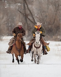 Winter Riding Western Vertical