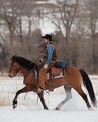 Winter Riding Western Vertical