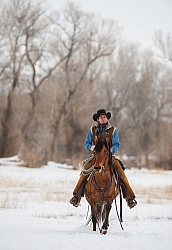Winter Riding Western Vertical