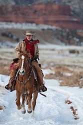 Winter Riding Western Vertical