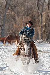Winter Riding Western Vertical