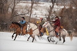 Winter Riding Western Horizontal
