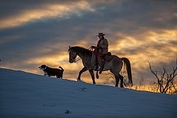 Winter Western Silhouette