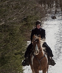 Winter Trail Riding Vertical