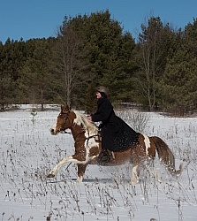 Winter Trail Riding Vertical