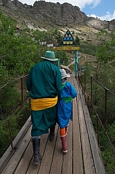 Crossing the Bridge at The Monstery