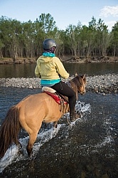 Julie Veloo Crossing the River
