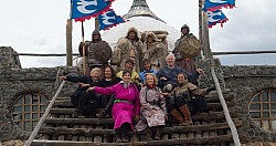 The Whole Gang ast the 13th century Village Kings Palace