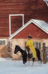 Winter Riding Western Vertical