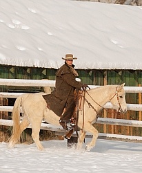 Winter Riding Western Vertical