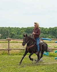 The Extreme Cowboy Race at Horse Country s Lantz McLaren Clinic