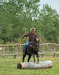 The Extreme Cowboy Race at Horse Country s Lantz McLaren Clinic