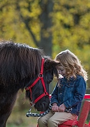 Girl with Miniature Horse