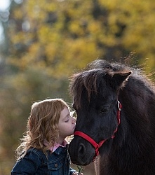 Girl with Miniature Horse