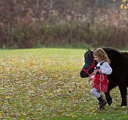 Girl with Miniature Horse