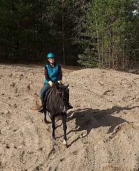 Riding hills on sand