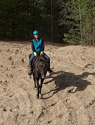 Riding hills on sand