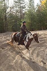 Riding hills on sand