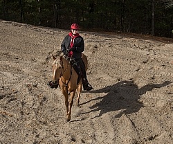 Riding hills on sand