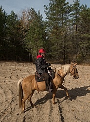 Riding hills on sand