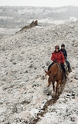 Trail Riding Winter Lazy C U Ranch