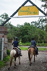 Ali and Heather Riding at Hacienda La Alegria