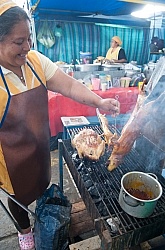 Guinea Pig on a Stick at the Local Market in Aloag, Ecuador