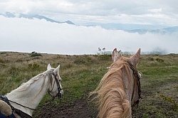 Riding Above the Clouds   on the Way to Bomboli