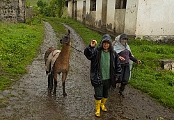 Ecuadorian Farmer on Trail on the Return From Bomboli