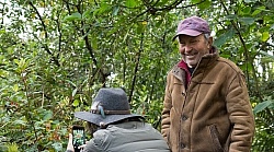 Ali and Oswaldo on Garden Tour at Bomboli, Ecuador