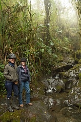 Ali and Heather in the Cloud Forest at Bomboli, Ecuador
