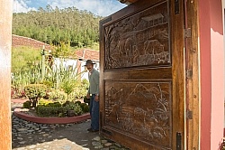 Jorge greets us at Hosteria San Jose in Sigchos