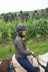 Ali Sporting a Flower on the High Andes Ride