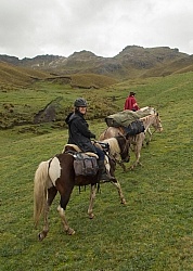 Riding in the high Andes