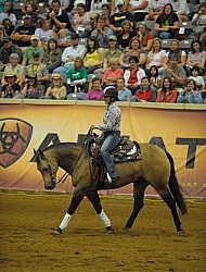 Gina Miles and Hollywood Aces  Ariat Kentucky Reining Cup