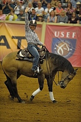 Gina Miles and Hollywood Aces  Ariat Kentucky Reining Cup