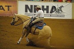Karen O Connor and Chevy Dun It  Ariat Kentucky Reining Cup