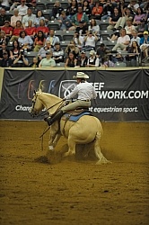 Karen O Connor and Chevy Dun It  Ariat Kentucky Reining Championship