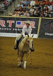 Karen O Connor and Chevy Dun It  Ariat Kentucky Reining Cup