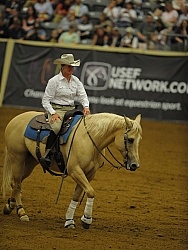 Karen O Connor and Chevy Dun It  Ariat Kentucky Reining Cup