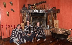 Shawn, Ali and Heather in Living Room of Hacienda La Alegria
