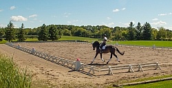 Outdoor Ring Dressage Serpentine
